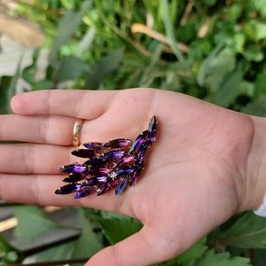 Gorgeous Vintage Amethyst Rhinestone Brooch